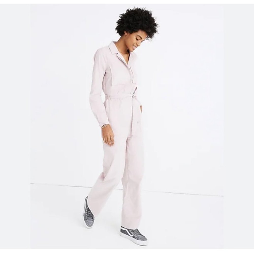 Madewell Belted Jumpsuit in Wistera Dove